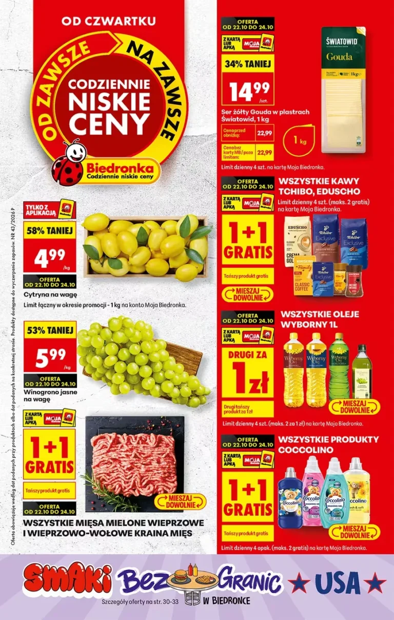 Biedronka Gazetka od 22.10.2026