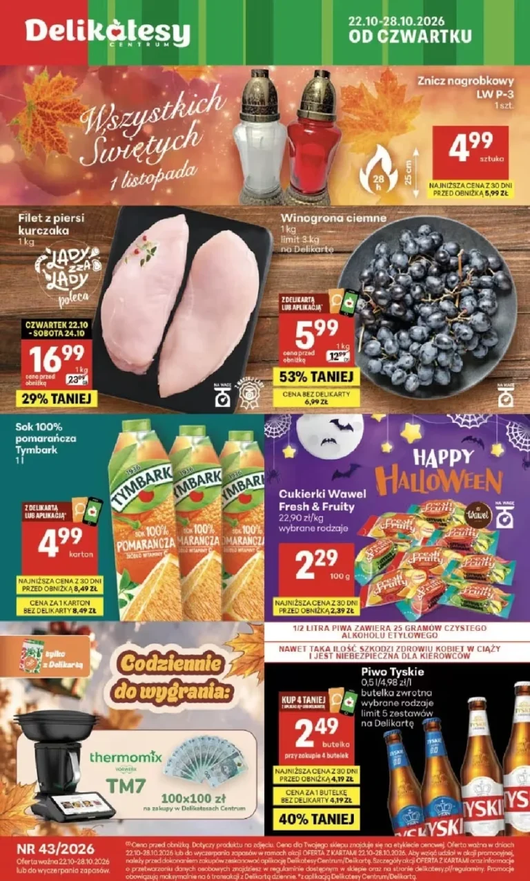 Delikatesy Centrum Gazetka od 22.10.2026