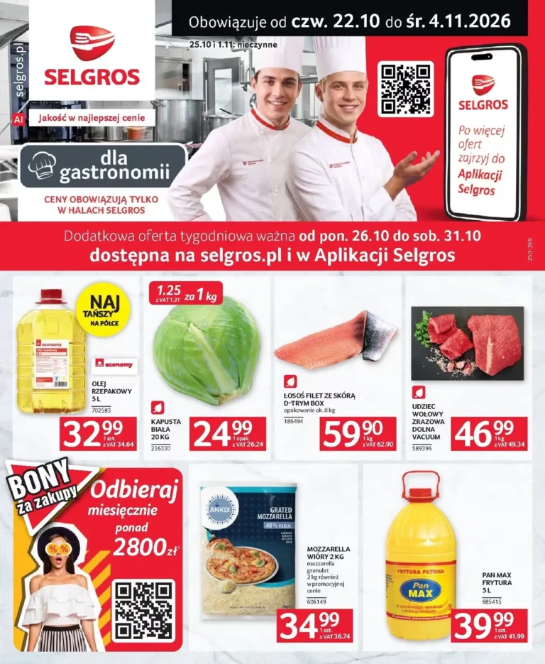 Selgros Cash&Carry Gazetka od 22.10.2026